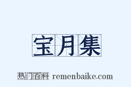 宝月集是什么意思的图片